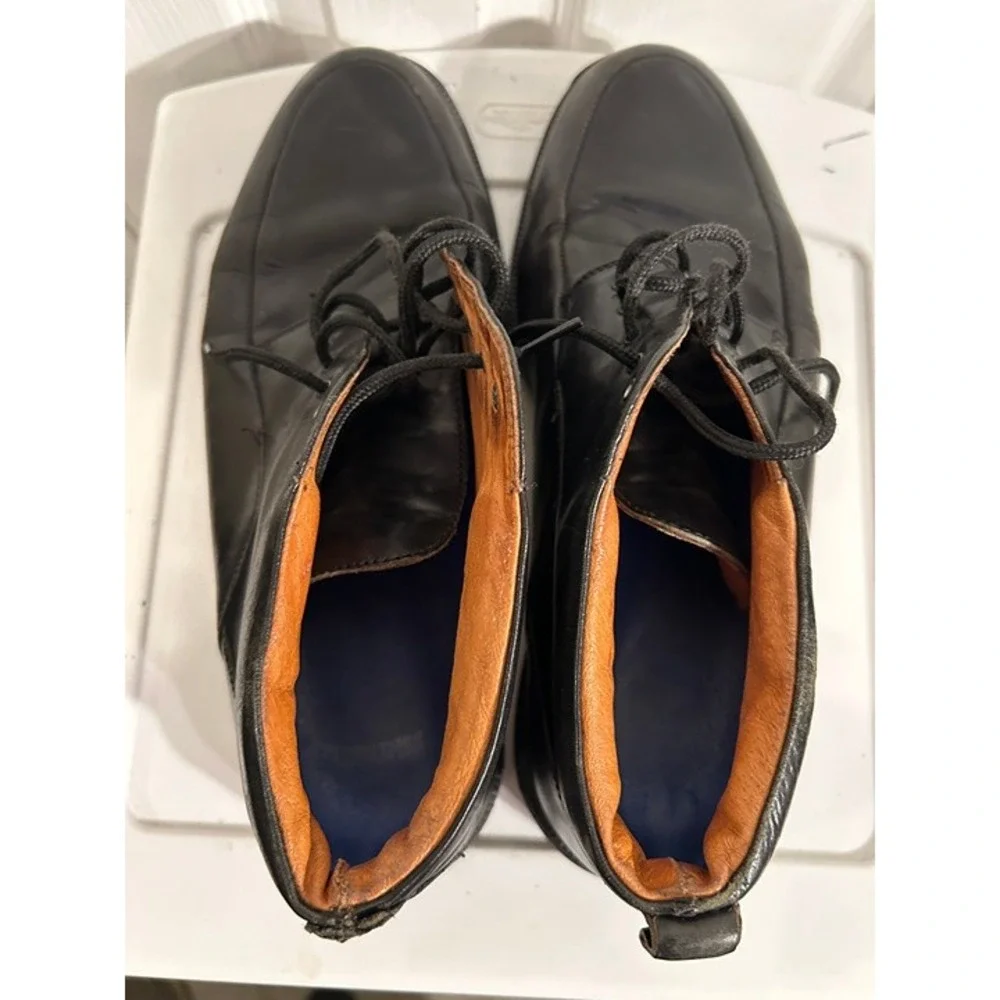 Johnston & Murphy Dress Shoes Men's 11 Black Leather